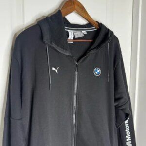 Puma BMW Jacket Mens M Black Full Zip Track Motorsport Racing Logo